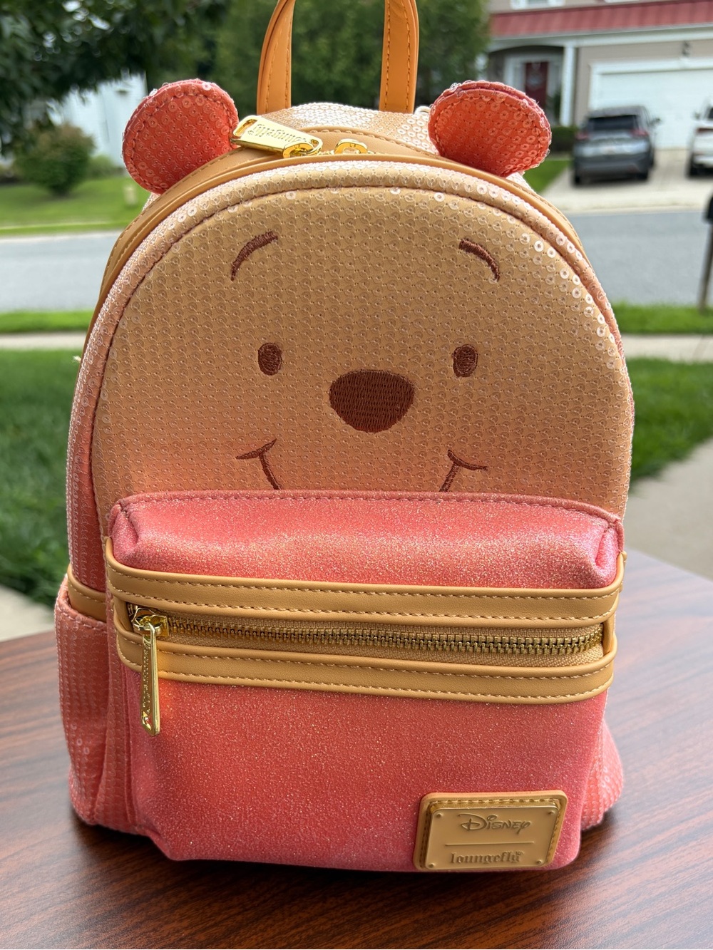 Loungefly Disney Winnie the Pooh Sequin Glitter Cosplay Mini Backpack NWT
